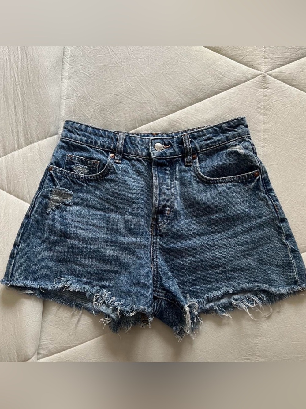 H&M Distressed Denim Shorts